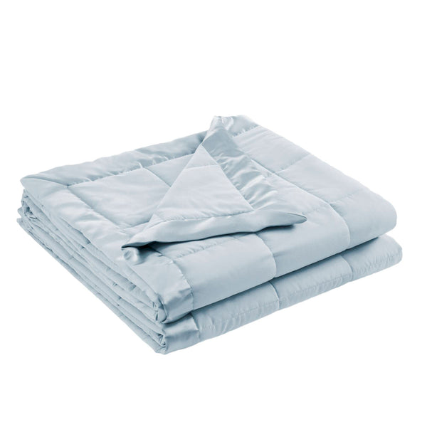 JLA Home Madison Park - Lightweight Cozy Down Alternative Blanket with Satin Trim, Moisture-Wicking, Hypoallergenic Comfort Blue MP51-542