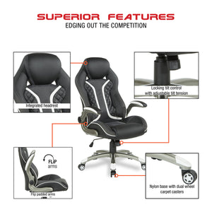 OSP Home Furnishings Xplorer 51 Gaming Chair Black