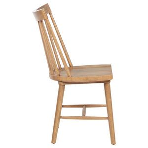 English Elm Carlos Windsor Spindle Back Rubberwood Dining Chairs Ergonomic Set of Two Natural B062P447841