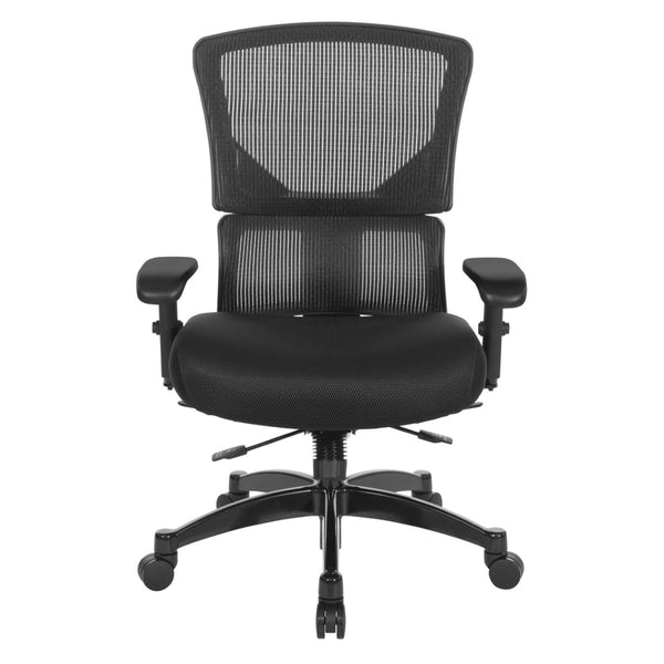 OSP Home Furnishings Big Tall Ergonomic Office Chair with Breathable Mesh Back and Lumbar Support for Long Days 639-3T1763