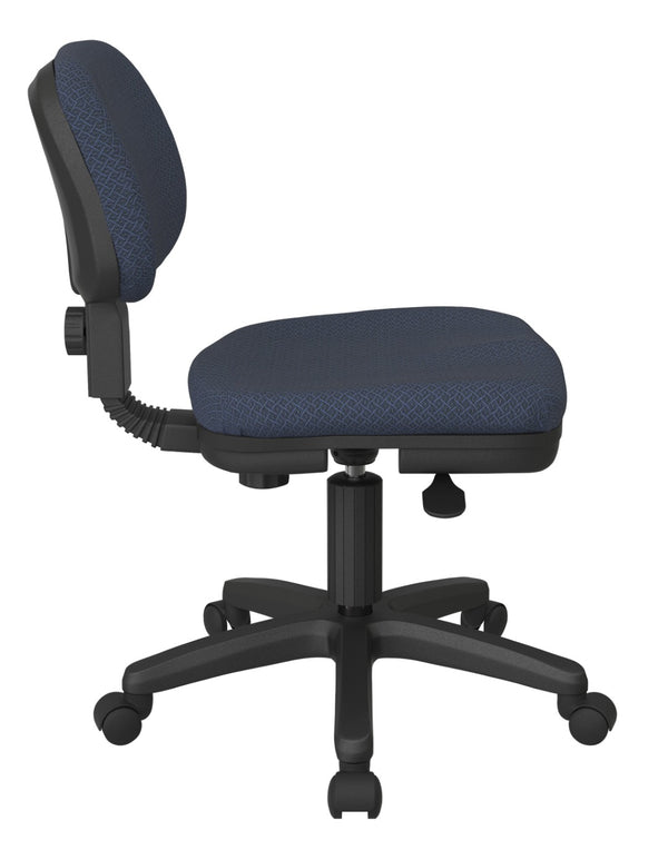 OSP Home Furnishings Basic Task Chair with Pneumatic Height Adjustment Lumbar Support and Swivel Casters SC117-104