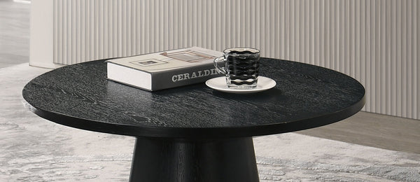 English Elm Modern Contemporary Sofa Table with High Gloss Lacquer Top and Sleek Metal Frame for Entryway Decor Black 33 L x 33 W x 5 H B2741S00443