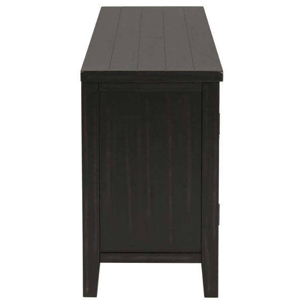 English Elm Sutter Mission Style Louvered Door Tv Stand Rustic Pine Console for Living Room B062P441044
