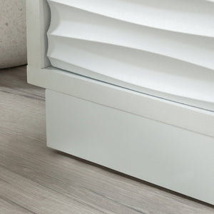 English Elm 4-Drawer Chest In Sleek White Finish With Gold-Tone Accents – Stylish Storage For Any Room! B356P402713