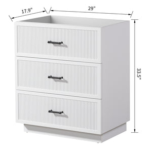 English Elm HK2305-30-WH 24" Floating Bathroom Vanity with Wall-Mount Design, Space-Saving Modern Sink Cabinet White W1550P168213