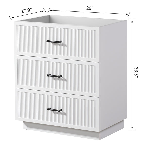 English Elm HK2305-30-WH 24" Floating Bathroom Vanity with Wall-Mount Design, Space-Saving Modern Sink Cabinet White W1550P168213