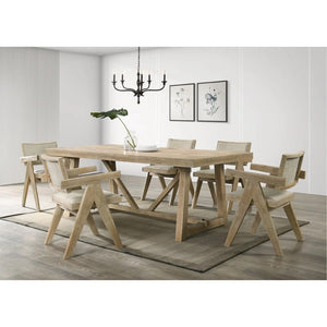 English Elm Light Oak Farmhouse Dining Arm Chairs Upholstered Set of Two for Kitchen Table B011P423324