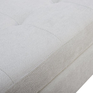 English Elm 50" Tufted Fabric Storage Ottoman Bench Lift Top Soft Close Hinge Bedroom Entryway W5325P426827