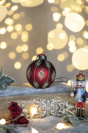 English Elm D3" Elegant Glass Christmas Ball Ornaments Set Of 12 - Perfect Holiday Decor For Trees & Events W2078P247873