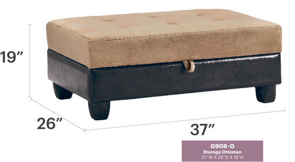 English Elm Gallant Mocha Ottoman - Elegant Tufted Design With Hidden Storage & Durable Comfort For Living Spaces B078P301537