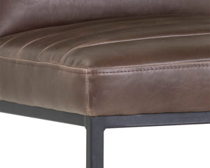 Sunpan SPYROS Counter Stool - Contemporary Industrial Design with Durable Faux Leather and Sturdy Frame Brown 103898V
