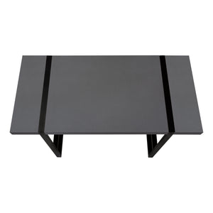 English Elm Computer Desk – Modern Grey Laminate With Black Metal Frame, Ideal For Home Office & Study Use B2710P219882