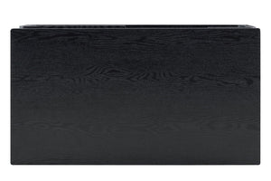English Elm A Modern Two-tier Mdf Coffee Table with Open Shelf for Living Room Storage Black Woodgrain W3875P396801