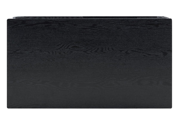 English Elm A Modern Two-tier Mdf Coffee Table with Open Shelf for Living Room Storage Black Woodgrain W3875P396801