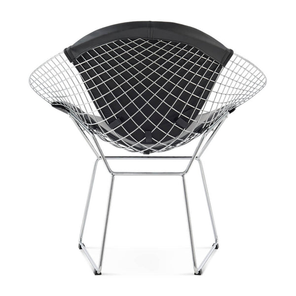 English Elm Diamond Chair Chrome Frame - Handwired Steel Diamond Design, PU Seat, 28x22x27, Chrome Finish B353P375976