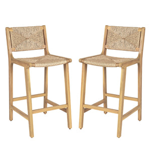 English Elm Christopher Knight Home® - Acacia Wood Outdoor Armless Barstool Set Of 2 - Light Teak Finish For Stylish Patio Seating N772P265278L