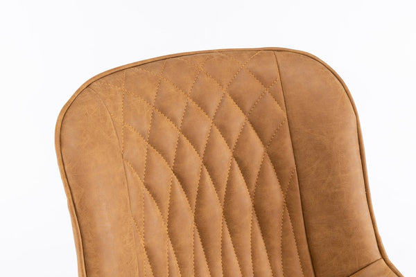 English Elm Mid-Century Modern Tufted Swivel Dining Chair Set Of 2 - Stylish Upholstered Accent Chairs For Any Space T3903P405990