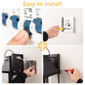 English Elm 20'' Modern Outdoor Wall Light Sconce - Durable Black Lantern With Clear Glass For Entryways & Garages W2312P409019