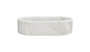 English Elm White Natural Marble Vessel Sink - Semi-Polished Elegance, Durable Design For Luxurious Bathrooms W1696P333273-GIGA