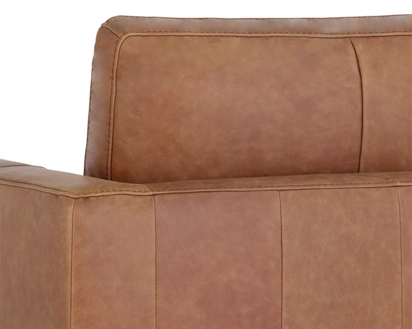 Sunpan BAYLOR Armchair - Luxurious Marseille Camel Leather, Classic Design with Modern Comfort & Style 106945