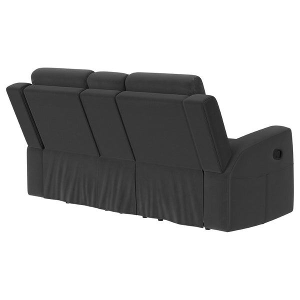 English Elm Slater Manual Reclining Loveseat with Center Console and Suede Leatherette Upholstery Charcoal B062P440400