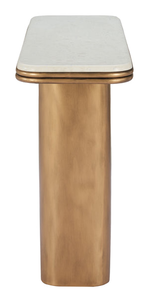 Zuo Modern Cher Console Table - Modern Faux Terrazzo & Steel Design For Chic Entryway Or Living Room Decor White Terrazzo,Steel 110320-zuo-modern