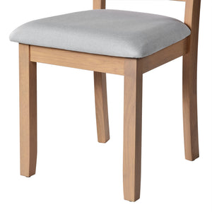 English Elm 3 Piece Kitchen Dining Set with Space-Saving Drop Leaf Table and Upholstered Ergonomic Chairs for Small Spaces Natural N752S000617A