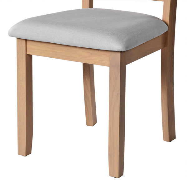 English Elm 3 Piece Kitchen Dining Set with Space-Saving Drop Leaf Table and Upholstered Ergonomic Chairs for Small Spaces Natural N752S000617A