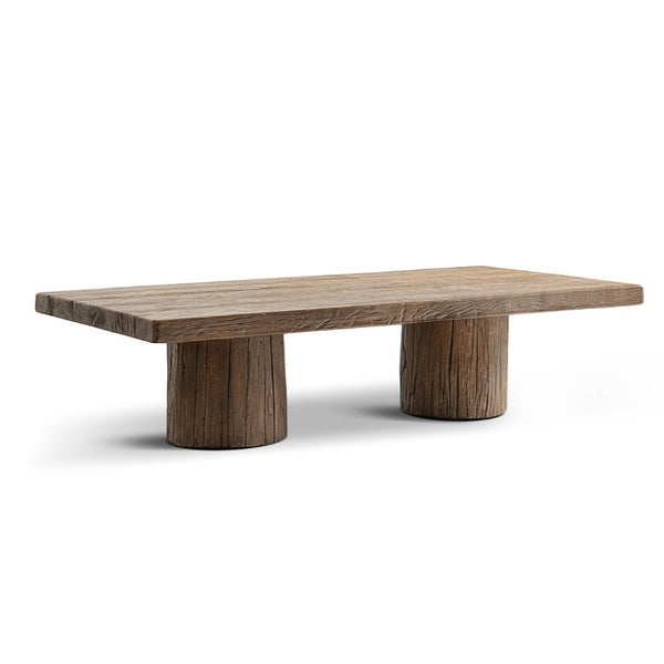 English Elm Arbor Reclaimed Elm Plinth Coffee Table Solid Wood Farmhouse Living Room Accent B2719P474446