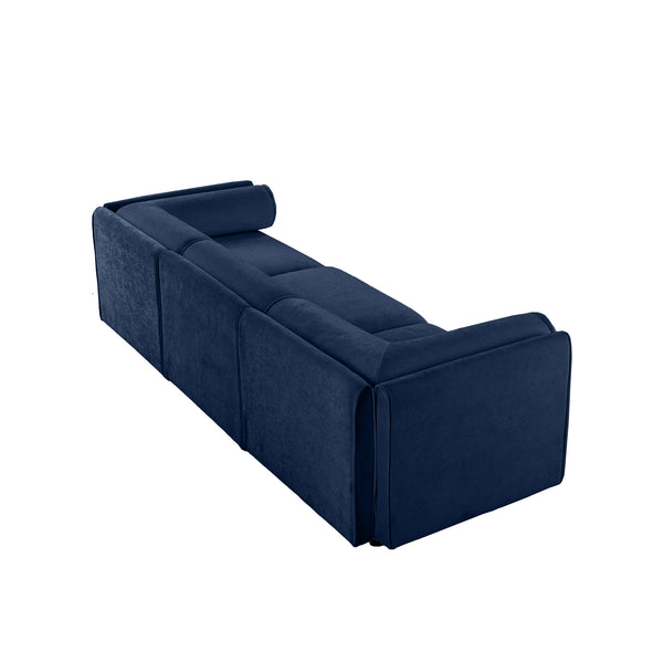 English Elm Modular Sectional Sofa With Ergonomic Backrest & Storage, Soft Chenille, Deep Comfort For Living Room W714S01049