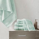 Madison Park Signature Turkish Transitional Cotton 6 Piece Bath Towel Set MPS73-319 Seafoam