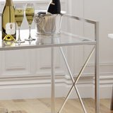 Christopher Knight Home® - Noble House - Ignatius Industrial Modern Iron and Glass Bar Cart, Silver