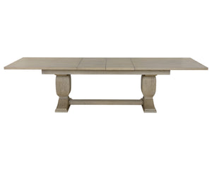 Sunpan Rhaenyra 86" To 120" Extension Dining Table - Elegant Sand Beige Oak Veneer for Stylish Dining Spaces