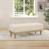 OSP Home Furnishings Abigail Bench Linen/ Brushed