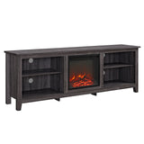 70" Fireplace TV Stand - Charcoal W70FP18CL Walker Edison