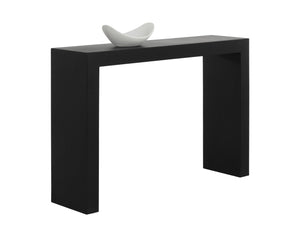 Sunpan Axle Console Table - Modern Concrete Design Perfect For Small Spaces With Chic Clean Lines Black Concrete 111918