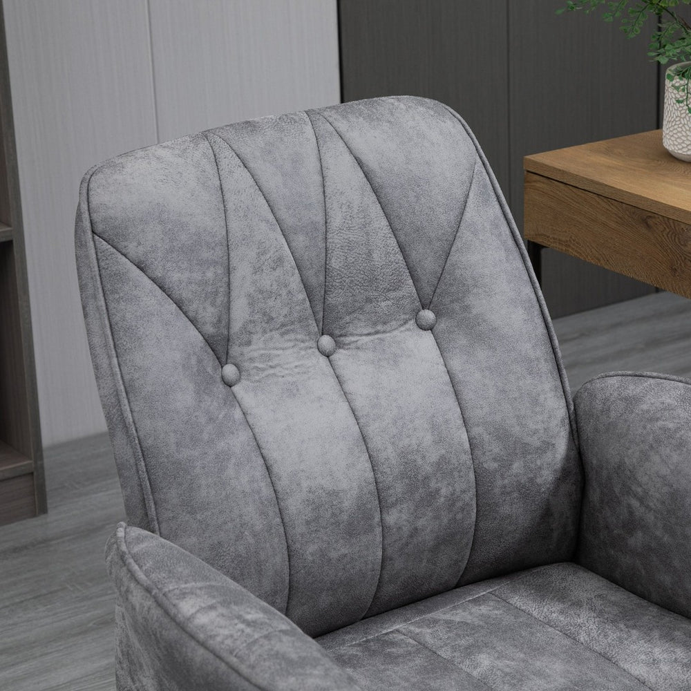 English Elm Vinsetto Microfiber Home Office Chair - Stylish, Adjustable, And Comfortable With Padded Armrests W2225P217502-GIGA