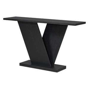 English Elm Christopher Knight Home® - Mirod Acacia Veneer Console Table with V-Base Pedestal, Slim Rectangular Design, 220 lb Capacity Black N760P237962B