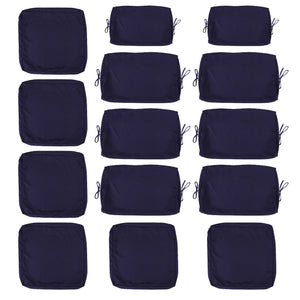 English Elm Cushion Chaise Lounge 75" Black White Striped Outdoor Seat and Back with Zipper, Removable Cover Navy Blue W419P199030