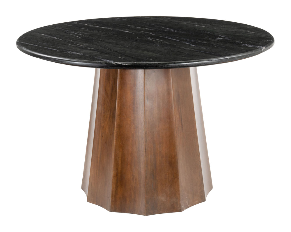 Aipe Dining Table Black & Brown 110248 Zuo Modern