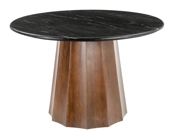 Aipe Dining Table Black & Brown 110248 Zuo Modern
