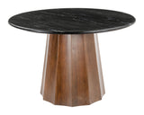 Aipe Dining Table Black & Brown 110248 Zuo Modern