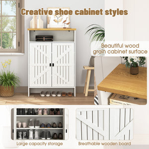 English Elm Modern Six-Drawer MDF Cabinet with Rounded Metal Corners, Smooth Glides & Sleek Minimalist Style White W3226P279089