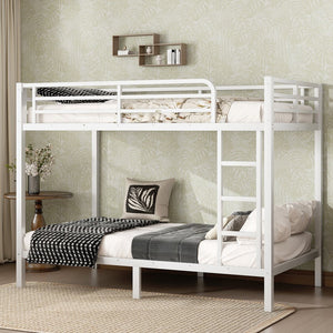 English Elm Metal Twin XL Over Twin XL Bunk Bed Sturdy Steel Frame, Space-Saving Design, Noise-Free Sleep Solution W1580P329009