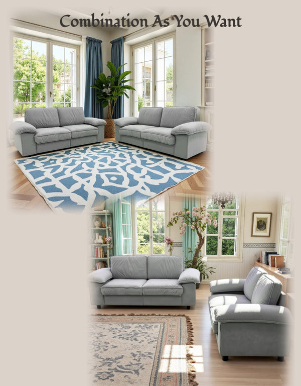 English Elm Fx-P20M-2S-Gy Gray Velvet Compact 2-Seater Loveseat Sofa With Hidden Storage For Small Spaces W576S00231