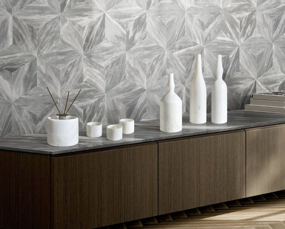 English Elm White Natural Marble Accessory Set - Luxury 7-Piece Collection For Stunning Living Room Décor W1696P262945-GIGA