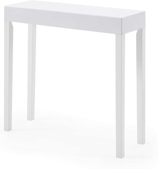 English Elm Modern Amy Console Table — White High-Gloss Wood Sofa Table, Narrow Entryway Accent, 31.5"L x 11"WModern Amy Console Table — White High-Gloss Wood Sofa Table, Narrow Entryway Accent, 31.5"L x 11"W B347P339540