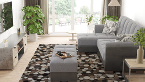 English Elm PrimeNest SkyHaven Upholstered Ottoman with Storage — Compact Microfiber Seat, Click-Clack Convenience Grey+Black B030P280949