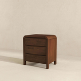 English Elm Ashcroft Furniture - Lionel Mid Century Modern Solid Wood Nightstand 3-Drawer Bed Side Table