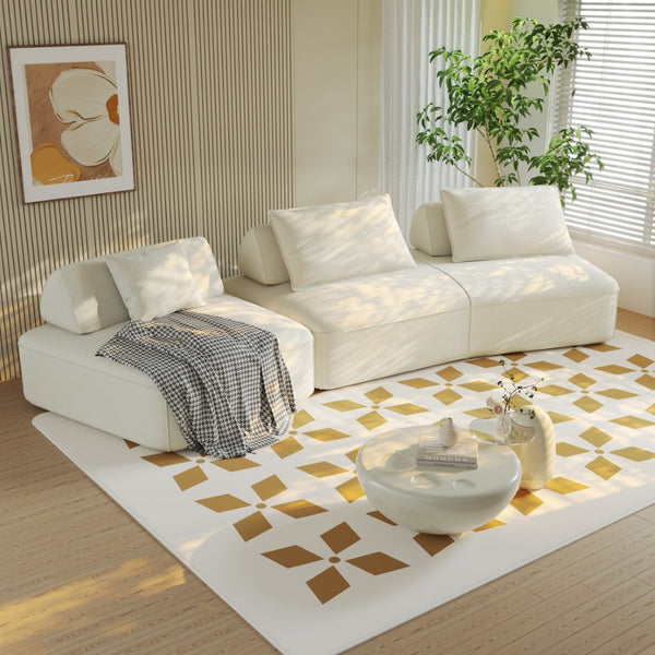 English Elm 139" Oversized Modular Chenille Sectional with Removable Backs and Deep Cloud Seating W3219S00011